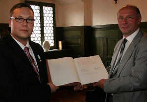 Eintrag in das goldene Buch der Stadt Stallstedt